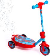 Huffy Marvel Spiderman Scooter électrique pour enfants avec de vraies bulles - 3 à 5 ans - Alimenté par batterie (6V) - Avec machine à bulles