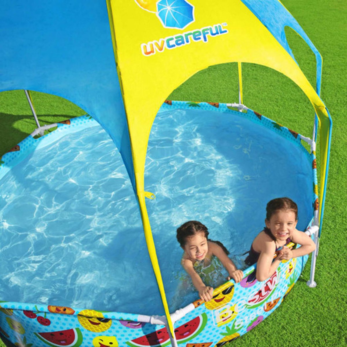 Bestway My First Frame Pool - Zwembad met zonnescherm - Kinder Zwembad - 244cm - Rond zwembad — afbeelding 14