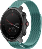 Strap-it Milanees smartwatch bandje - geschikt voor Polar Vantage M / M2 / Vantage V3 / Grit X / Grit X Pro / Grit X2 Pro - groen