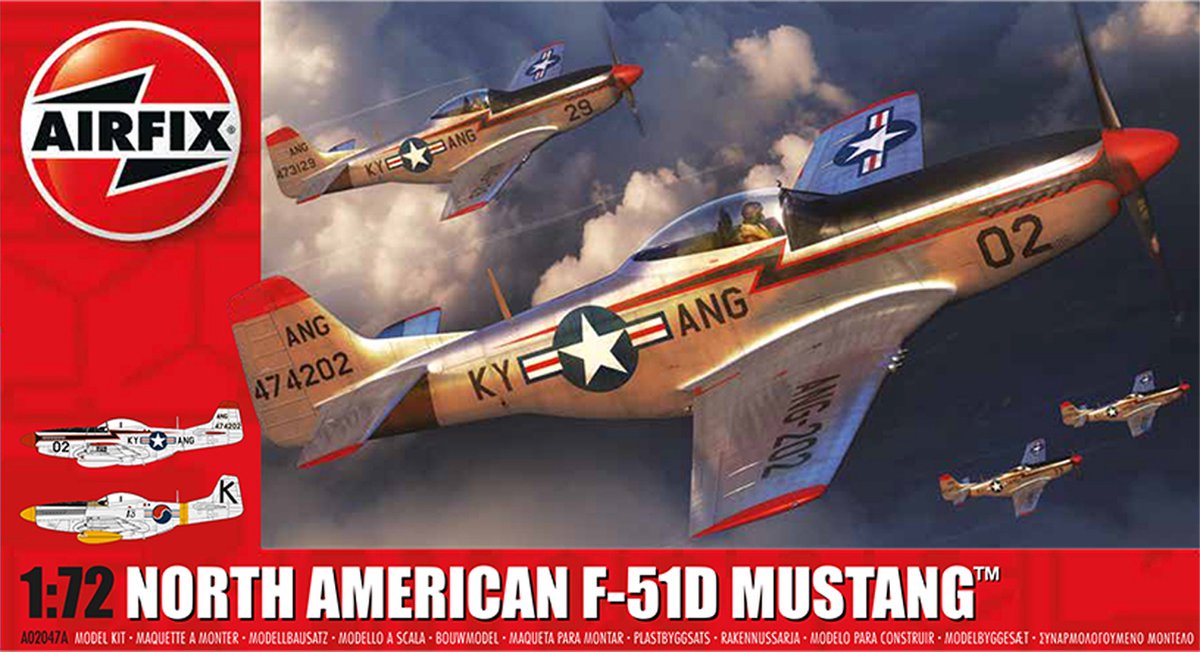 Airfix Modelbouwpakket Militaire voertuigen - 02047A North American F-51D Mustang Plastic - 1:72 - Modelbouw
