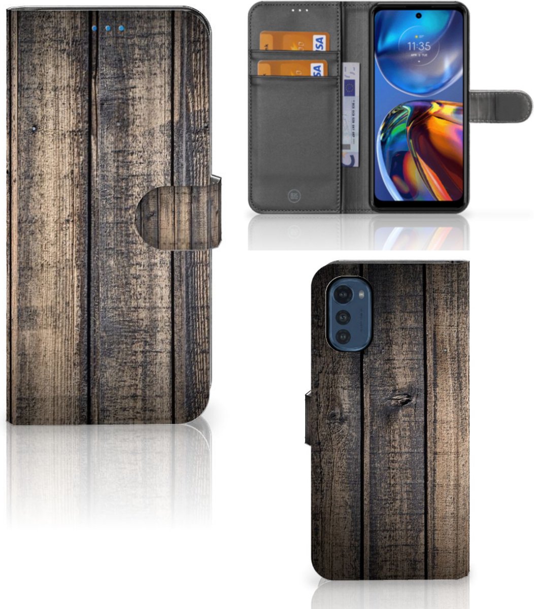 Étui à Rabat (Flip Cover) Pour Motorola Moto E32 / E32s - Style Livre Noir - TPU