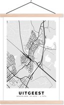 Porte-affiche avec affiche - Affiche scolaire - Uitgeest - Carte - Plan de la ville - Plan d'étage - 60x90 cm - Lattes vierges