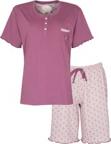Tenderness - Dames Shortama - Pyjama Set - Donker Roze - Maat XL