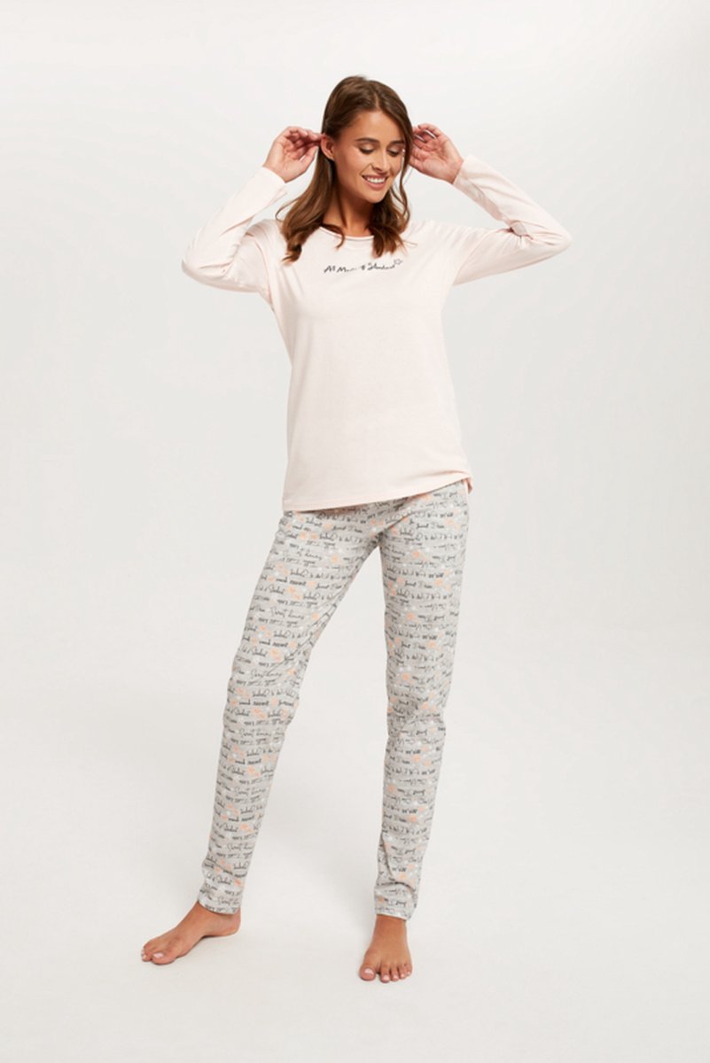 Italian Fashion KARLA dames pyjama lange mouwen Roze