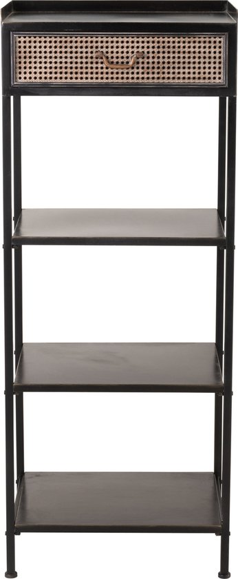 Black Metal - Rek - zwart - metaal - 1 lade - 3 leggers | bol