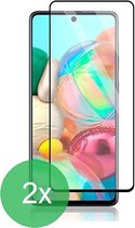 2x Full Cover Screenprotector Geschikt voor: Samsung Galaxy A71 - Screen protector - volledige glas - bescherming - beschermglas - ZT Accessoires