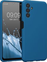 kwmobile telefoonhoesje geschikt voor Samsung Galaxy A13 5G - TPU backcover met siliconen coating - Smartphone case in rifblauw