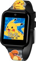 Accutime Kinderhorloge Pokemon - Smartwatch Kind - Kinderhorloge met Spelletjes - Smartwatch Kinderen - Selfie Camera - Zwart