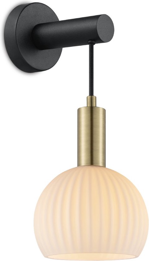 Home Sweet Home - Moderne Wandlamp Credo - Muurlamp gemaakt van metaal - Wit - 20/20/35cm - wandlamp geschikt voor woonkamer, slaapkamer- geschikt voor E14 LED lichtbron