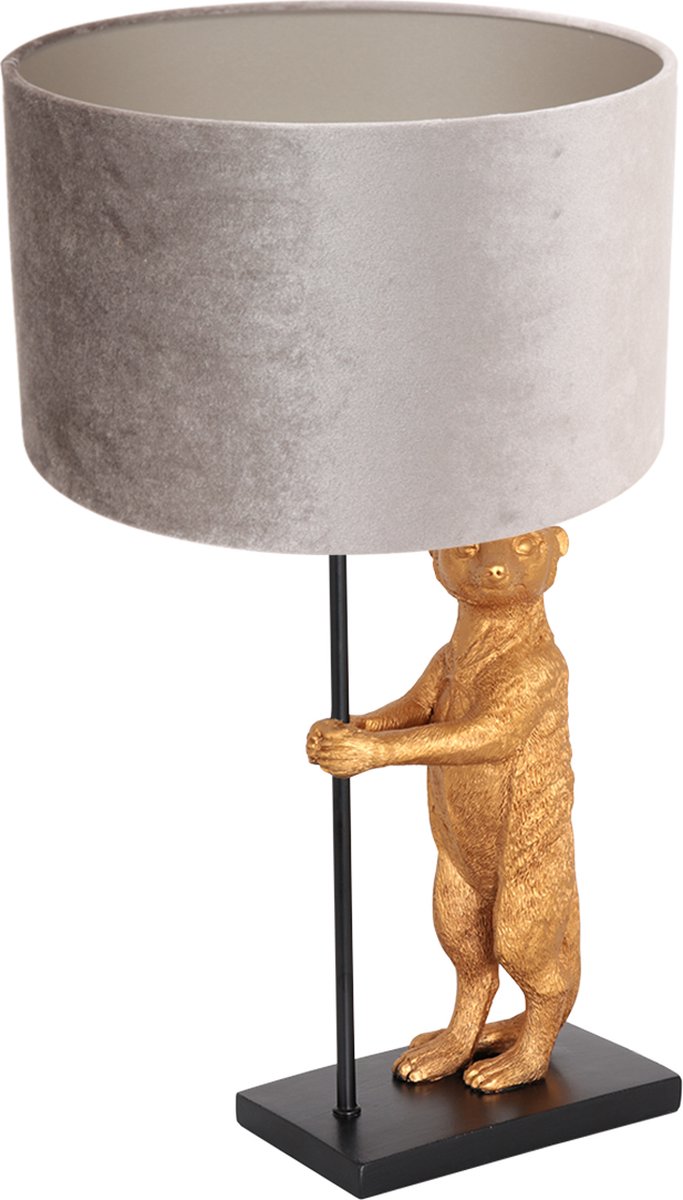 Anne Light and home tafellamp Animaux - zwart - metaal - 30 cm - E27 fitting - 8227ZW