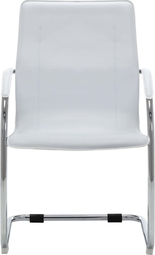 Vitra Visavis stoel wit // Antraciete bekleding
