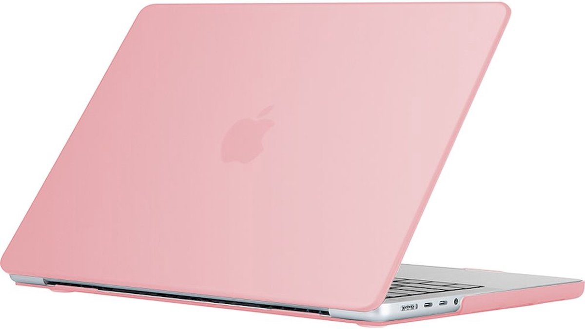 Mobigear Glossy Case geschikt voor Apple MacBook Pro 14 inch A2442, A2779 (2021-2023) Hoes Hardshell MacBook Case - Roze