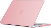 Mobigear Laptophoes geschikt voor Apple MacBook Pro 14 Inch (2021-2024) Hoes Hardshell Laptopcover MacBook Case | Mobigear Glossy - Roze - Model A2442 / A2779 / A2918 / A2992