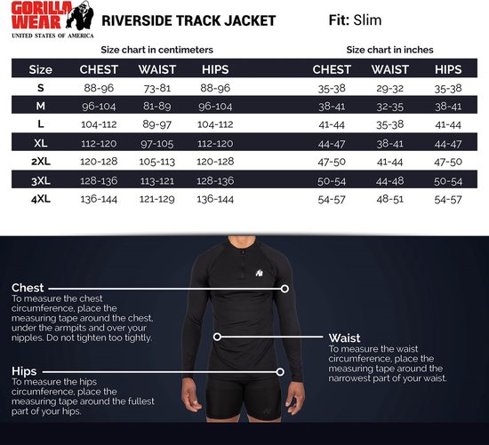 Gorilla Wear - Veste de survêtement Riverside - Zwart - 2XL