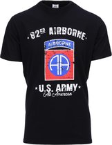 Fostex Garments - T-shirt U.S. Army 82nd Airborne (kleur: Zwart / maat: M)