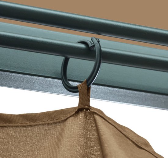 vidaXL Tonnelle avec rideau 400x300 cm Aluminium Taupe