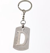 Sleutelhanger Dogtag Met Letter - D