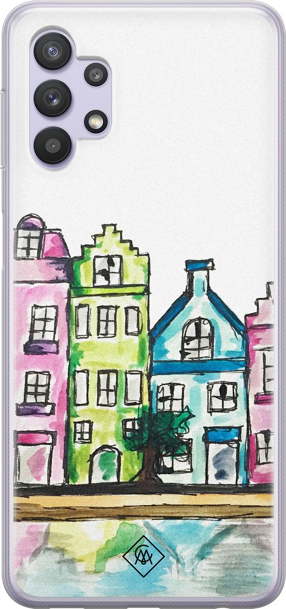 Casimoda® hoesje - Geschikt voor Samsung A32 5G - Amsterdam - Backcover - Siliconen/TPU - Multi