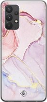 Casimoda® hoesje - Geschikt voor Samsung A32 4G - Marmer roze paars - Backcover - Siliconen/TPU - Paars