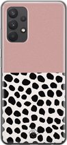 Casimoda® hoesje - Geschikt voor Samsung A32 4G - Stippen roze - Backcover - Siliconen/TPU - Roze