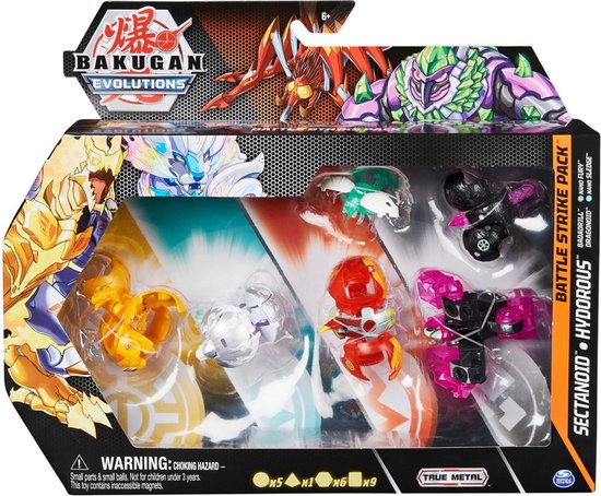 Set 6 Figurine Bakugan Evolutions Battle Strike Pack, Neo Trox, Amphrog, 7 Cm - View #9