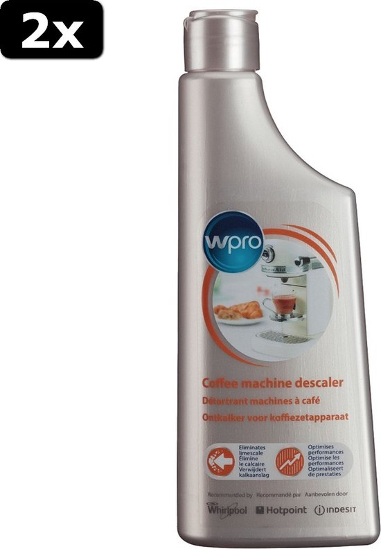 WPRO Entkalker Für Kaffeemaschine & Wasserkocher – 250 Ml, 3 Anwendungen
