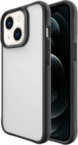 Smartphonica Carbon Fiber Hoesje voor iPhone 13 - Transparant / Back Cover geschikt voor Apple iPhone 13