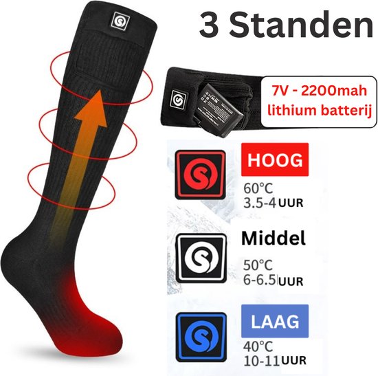 Batterie externe électronique rechargeable Chauffe-pieds de ski Chaussettes chau