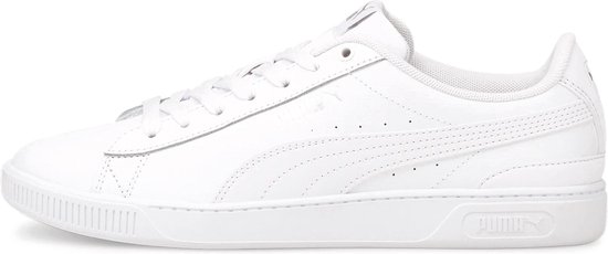 PUMA Vikky v3 Lthr Dames Sneakers - Wit/Zilver - Maat 40