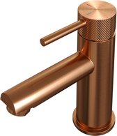 Brauer Copper Carving - Wastafelkraan - Opbouw - Geborsteld Koper PVD - Mengkraan - Laag - 1 Greeps - Model A