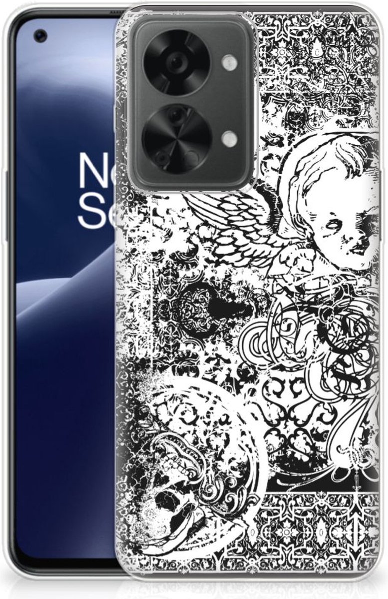 Silicone Back Case OnePlus Nord 2T Skulls Angel