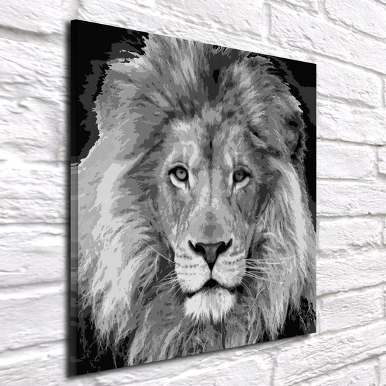 Toile Pop Art Lion 100 x 100 cm Impression sur toile Sur