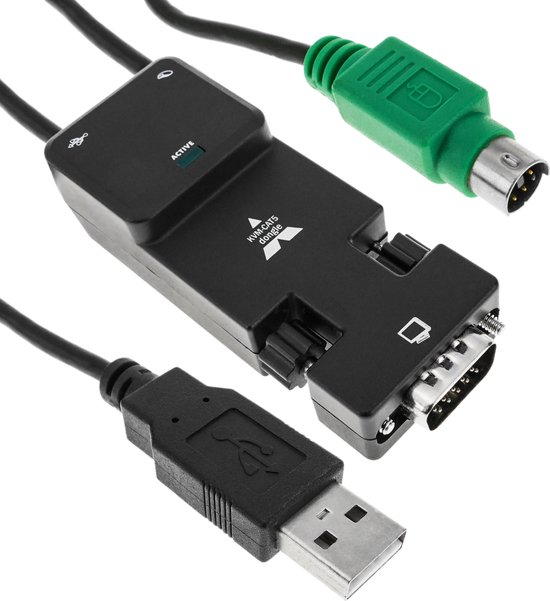 RackMatic - PS2 USB VGA-adapter voor KVM-controller via Cat.6 UTP-kabel ...