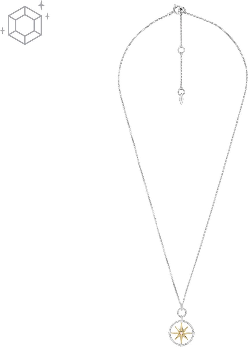 Fossil Damesketting 925 Zilver Opaal One Size 88575725