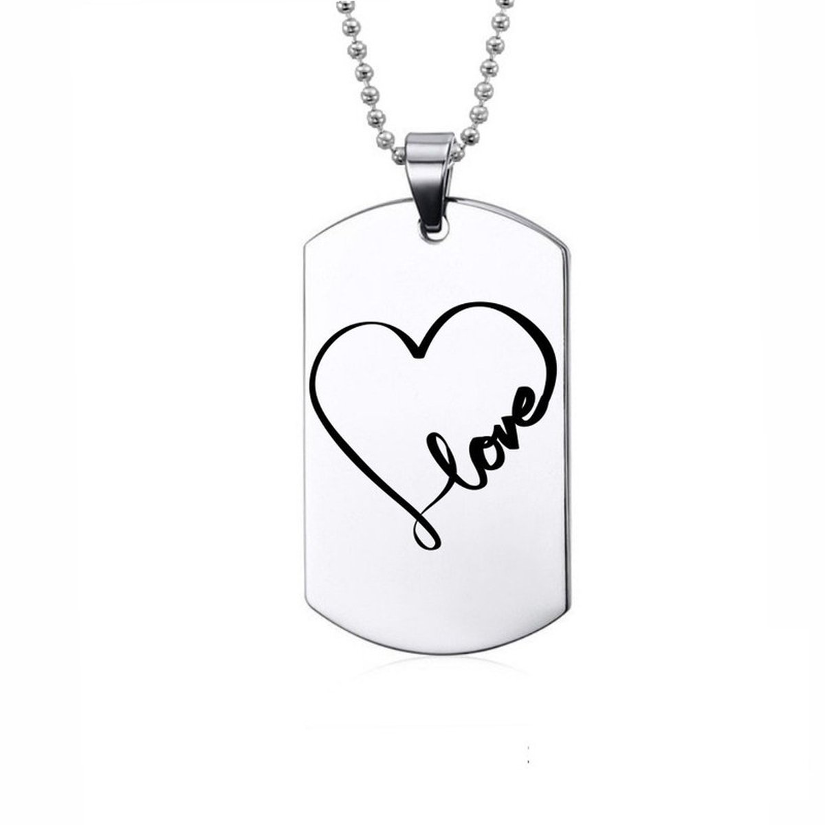 Ketting RVS - Love
