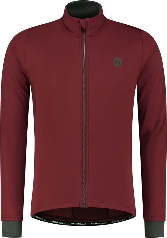 Rogelli Essential Fietsjack Winter - Heren Fietskleding - Waterafstotend - Bordeaux - Maat XL