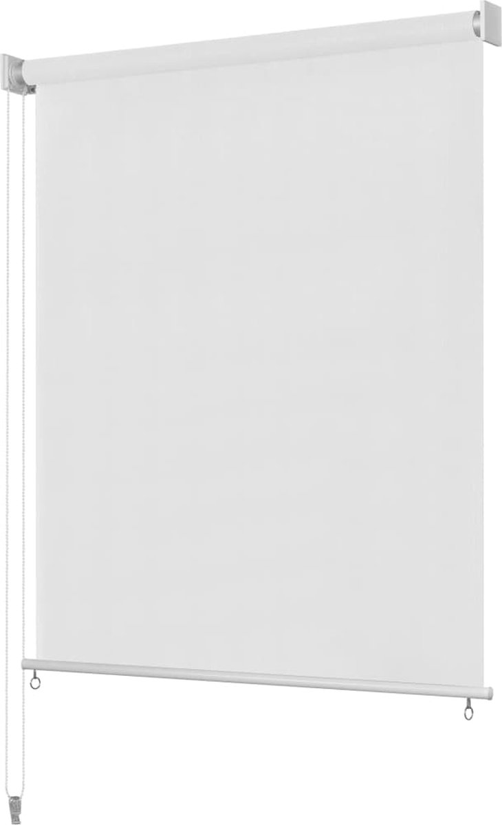 Decoways - Rolgordijn voor buiten 80x230 cm HDPE wit