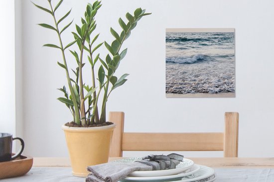 Toile Peinture Mer - Plage - Eté - 20x20 cm - Décoration murale
