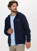 Lyle & Scott Zip Through Hoodie Truien & Vesten Heren - Sweater - Hoodie - Vest- Donkerblauw - Maat XS