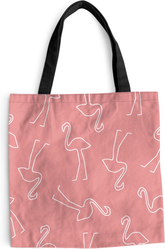 Eco Chic Faltbare Einkaufstasche – Flamingo Design, Blau, Wasserdichtes Ripstop-Nylon, Bis 15 Kg Tragbar