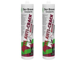 Zwaluw acrylaatkit - Anti-Crack - wit - overschilderbaar - voorkomt scheuren in verflaag - 2 x 310 ml
