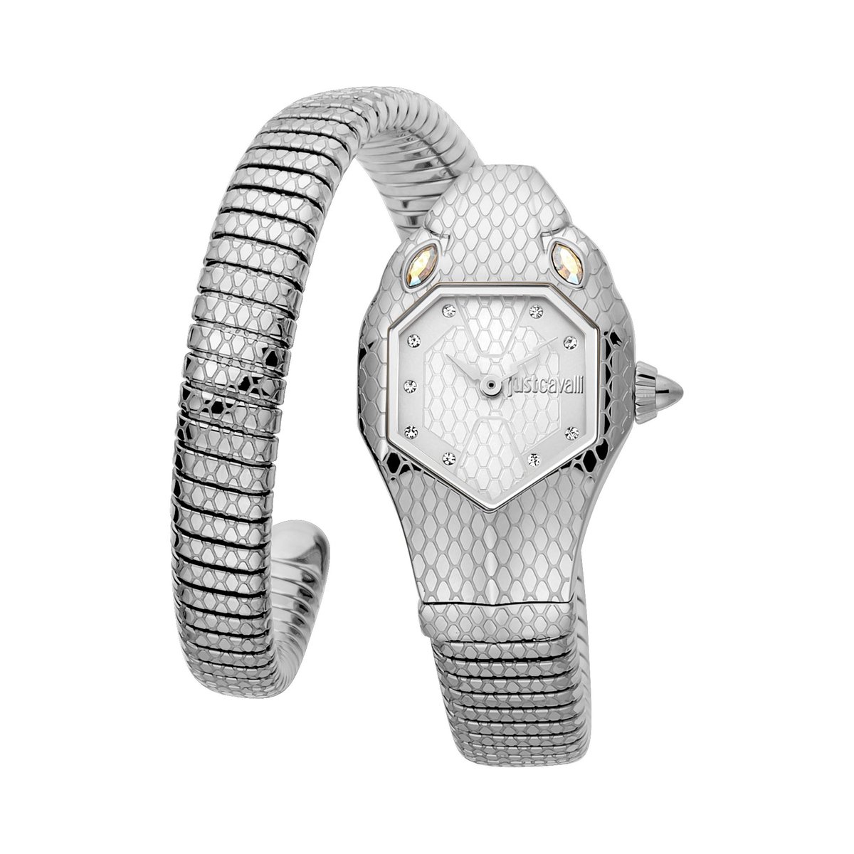 Just Cavalli Damen-Uhren Analog Quarz One Size Silber 32019800