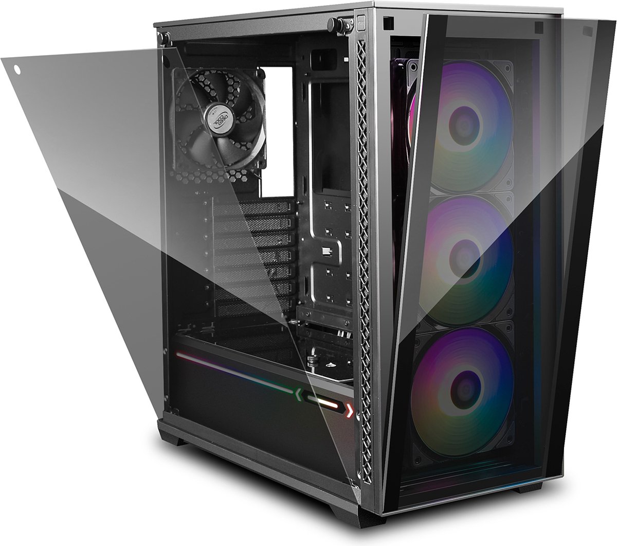 DEEPCOOL MATREXX 70 ADD-RGB 3F - Box zonder voeding - Medium toren - E-ATX-formaat