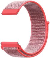 By Qubix Sport Loop nylon bandje 20mm - Roze - Geschikt voor Samsung Galaxy Watch 6 - Galaxy Watch 6 Pro - Galaxy Watch 5 - Galaxy Watch 5 Pro - Galaxy Watch 4 - Galaxy Watch 4 Classic - Active 2 - Watch 3 (41mm)