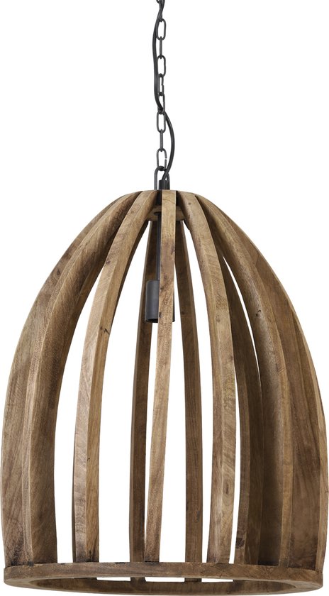 Light & Living Hanglamp Haranka - Mangohout - 47cm - Donkerbruin