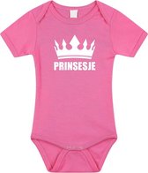 Prinsesje met kroon baby rompertje roze meisjes - Kraamcadeau - Babykleding 92