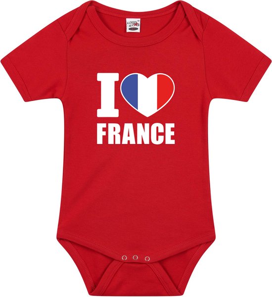 I love France baby rompertje rood jongens en meisjes - Kraamcadeau -  Babykleding -... | bol.com