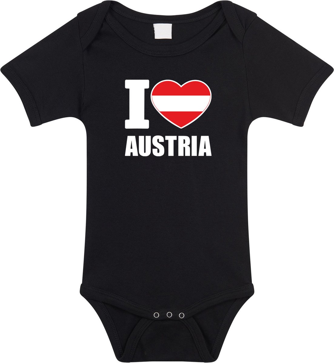 I love Austria baby rompertje zwart jongens en meisjes - Kraamcadeau - Babykleding - Oostenrijk landen romper 92