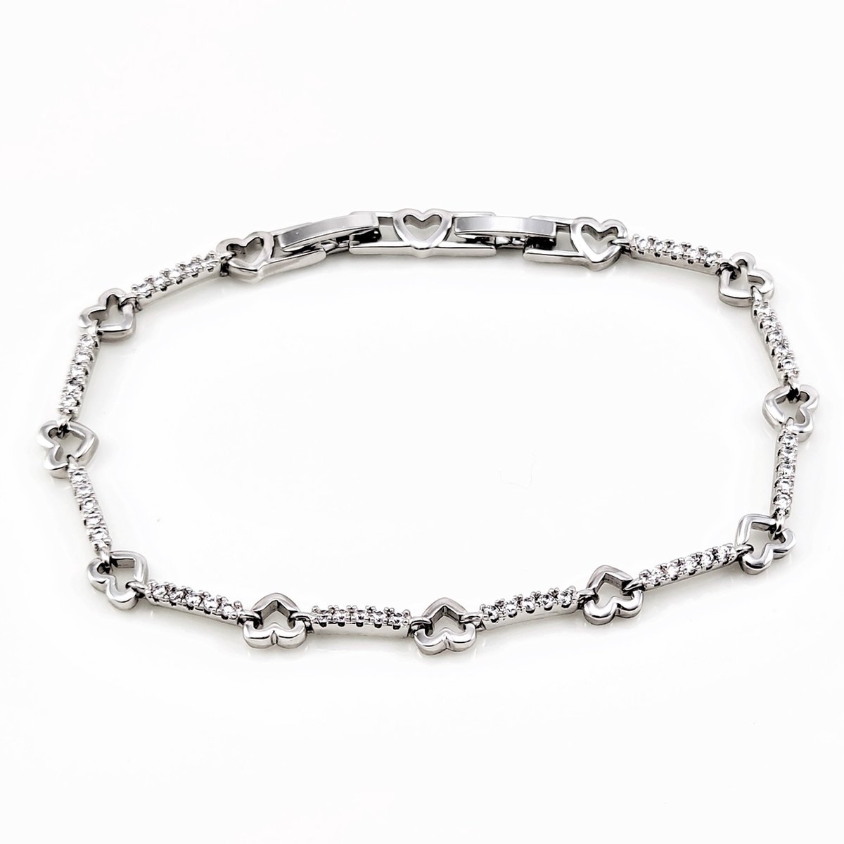 XUPING Gerhodineerde Harten Armband