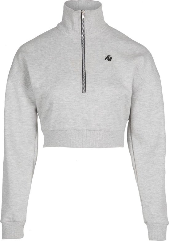 Gorilla Wear - Ocala Cropped Half-Zip Sweatshirt - Grijs - XL